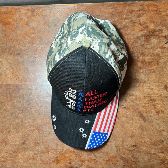 American Flag and Camo Baseball Cap - Picture 5 of 8